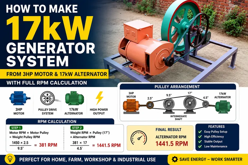 DIY electricity generator using old parts