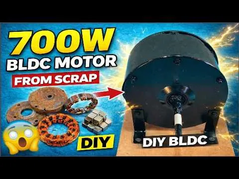 How To Make A 700 Watts BLDC Motor From Scrap